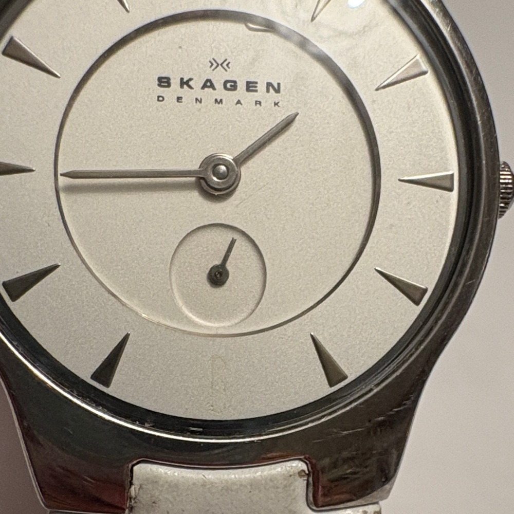 Skagen Silver-Tone Minimalist Watch with Subdial